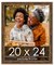 20x24 Textured Picture Frame with UV-Resistant Acrylic & Acid Free Backing, Available in 6 Finishes - Black, Blue, Brown, Gold, Grey, and White